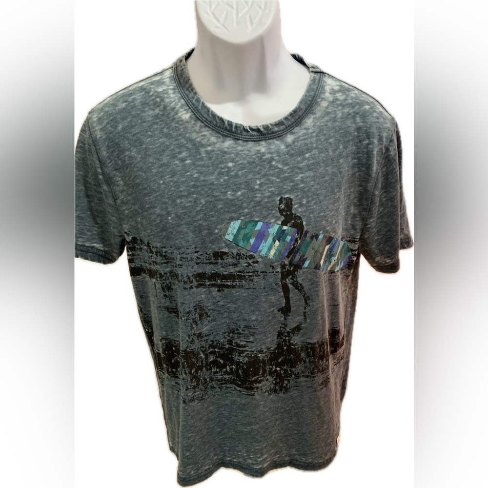 Lee Dungarees Surfer T Shirt Men’s Size Small Blue Green Short Sleeve